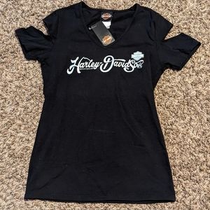 Harley Davidson Cut Out Tshirt